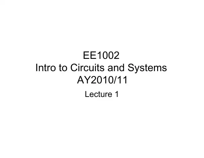 fundamental of electrical circuit