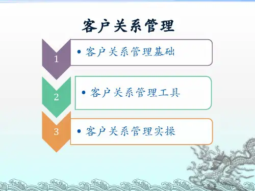 客户关系管理培训课件(PPT 30页)