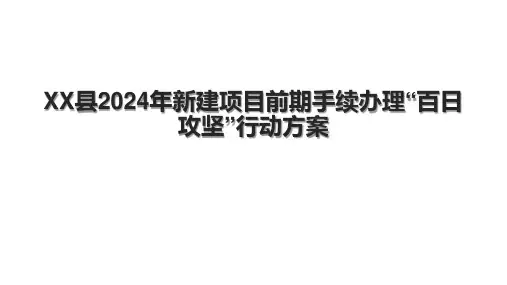 XX县2024年新建项目前期手续办理“百日攻坚”行动方案