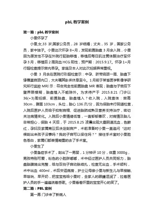 pbL教学案例