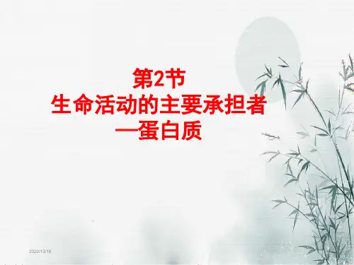 《生命活动的主要承担者——蛋白质》PPT