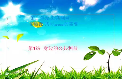 八年级道德与法治 第二单元 公共利益 第四课 共同的需要《身边的公共利益》