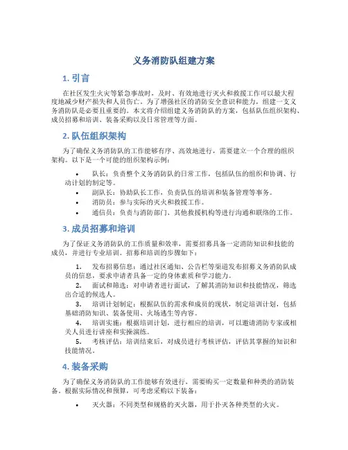 义务消防队组建方案