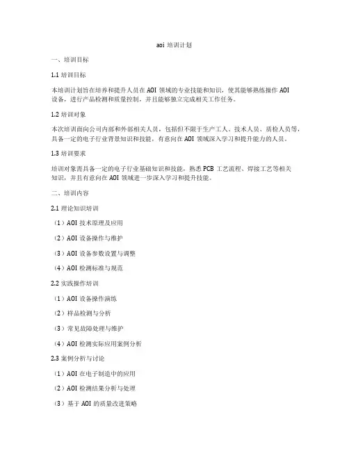 aoi培训计划