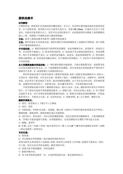 膀胱造瘘术