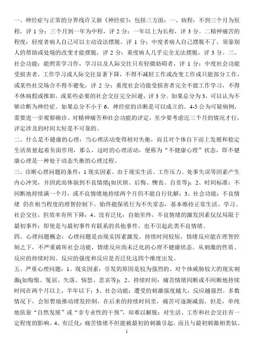 心理咨询重点