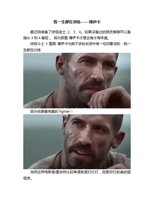 我一生都在训练——博伊卡