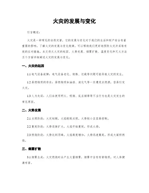 火灾的发展与变化