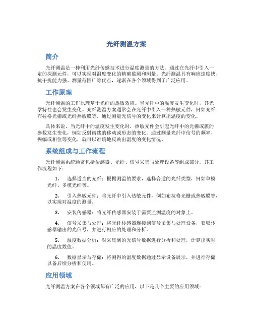 光纤测温方案