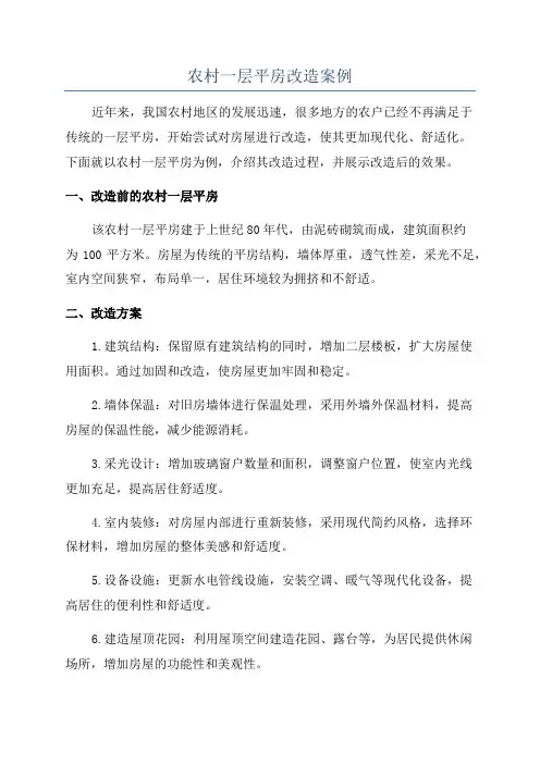 农村一层平房改造案例