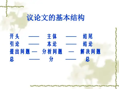 议论文提纲 整理版 高考作文实用