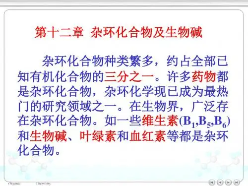 12杂环化合物-51页PPT精品文档
