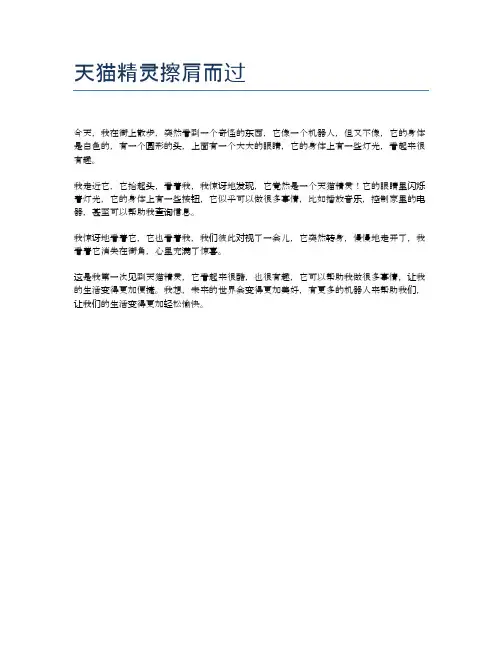 天猫精灵擦肩而过