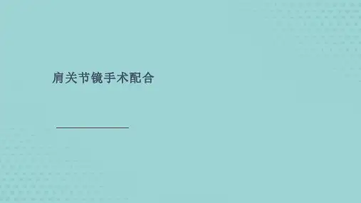 肩关节镜手术配合【共36张PPT】