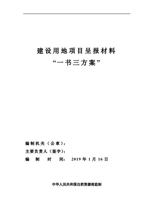 建设用地项目呈报材料.doc