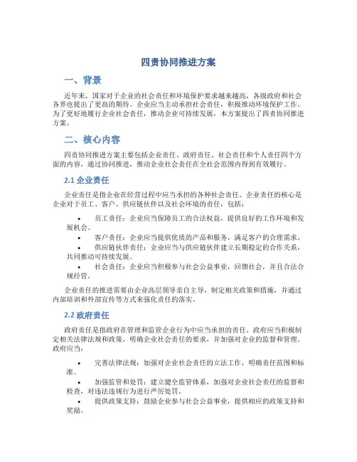 四责协同推进方案