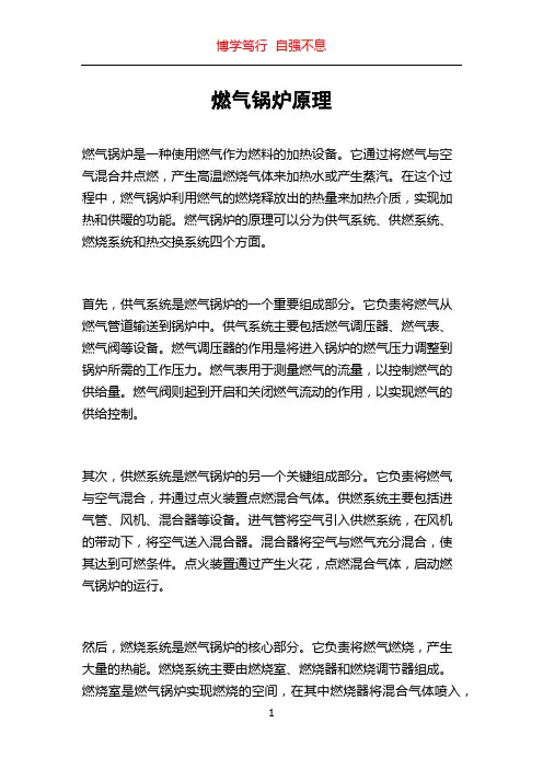 燃气锅炉原理
