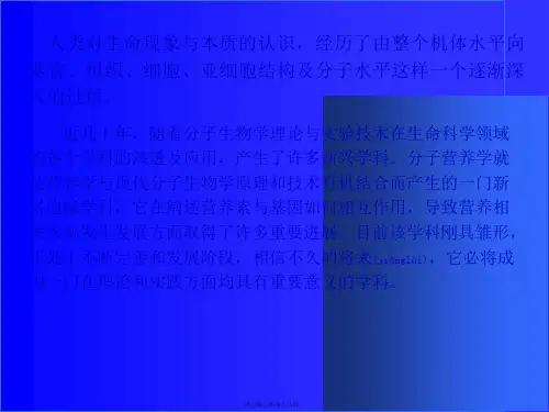 医学专题分子营养学精