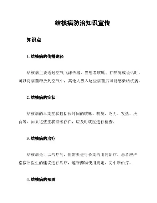 结核病防治知识宣传