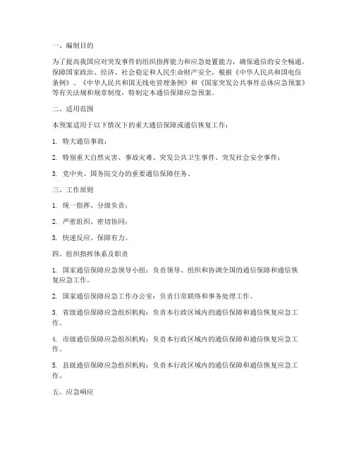 通信保障应急预案