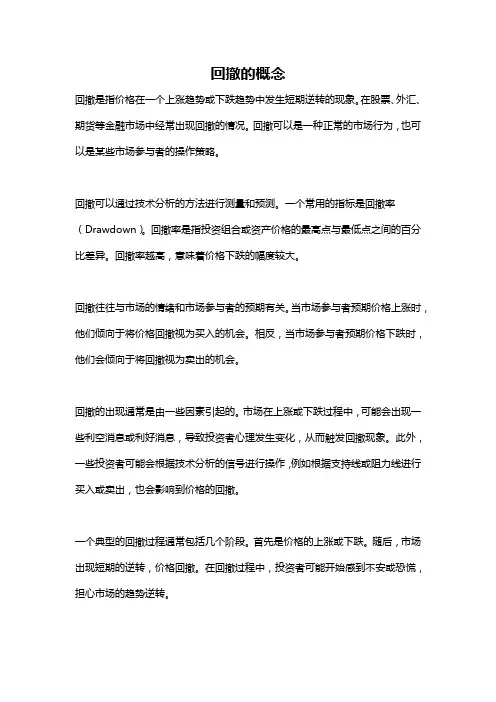 回撤的概念
