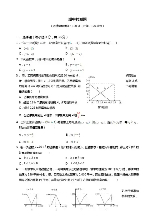 2019届青岛九年级下数学期中检测题及答案解析