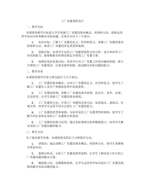工厂布置课程设计