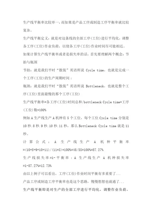 生产线平衡率
