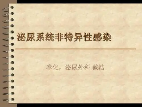 戴浩-泌尿、男性生殖系统非特异性感染讲解