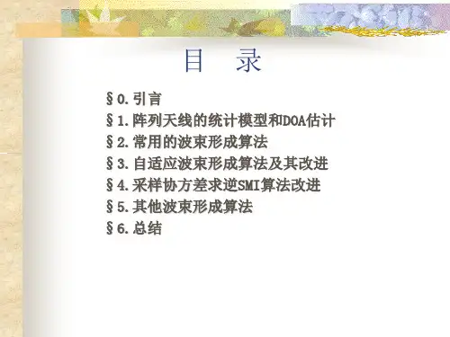 波束形成算法及其新进展ppt课件