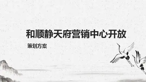 房地产营销策划-和顺静天府营销中心开放策划方案-活动方案
