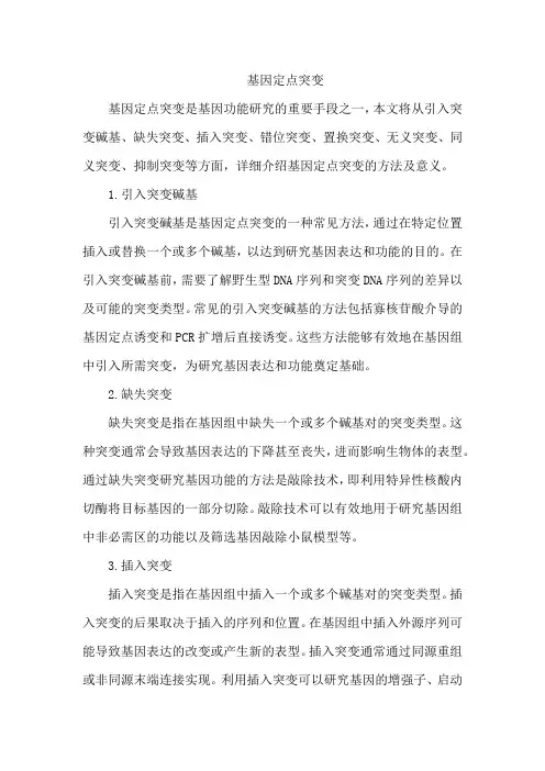 基因定点突变
