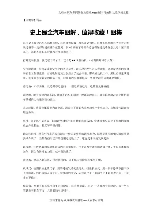 【精品】史上最全汽车图解
