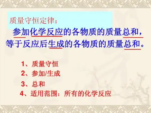 第五单元《定量研究化学反应》复习课件
