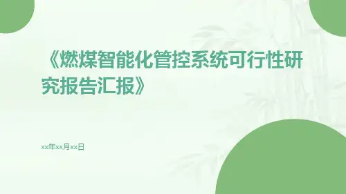燃煤智能化管控系统可行性研究报告汇报