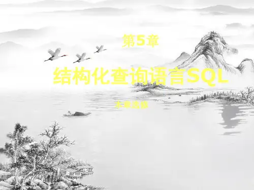 第5章结构化查询语言SQLppt课件全
