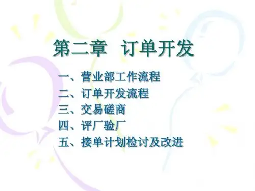 第二章订单开发