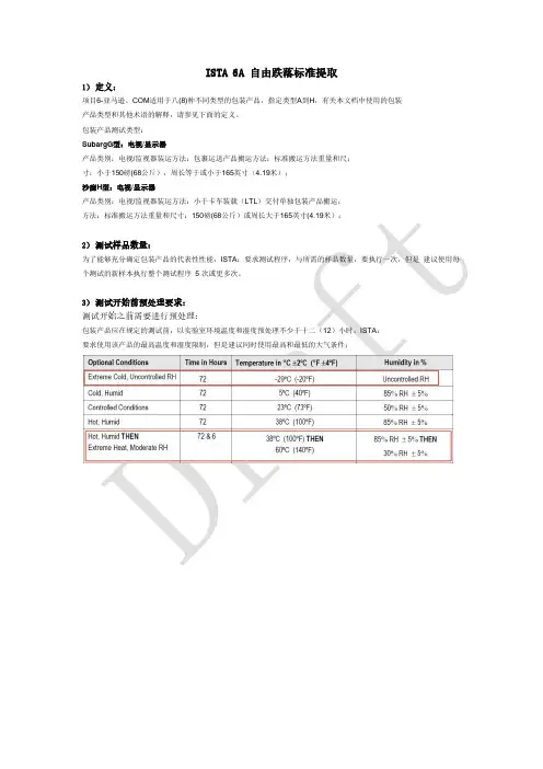 ISTA 6A 的跌落测试