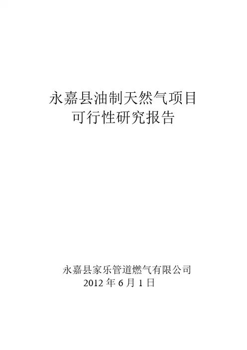 第一部分 轻烃燃气可行性报告
