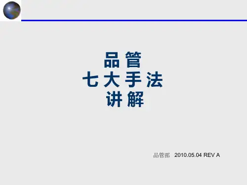 品管七大手法讲解QA必会技能