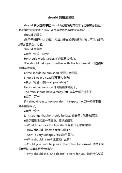 should的用法总结