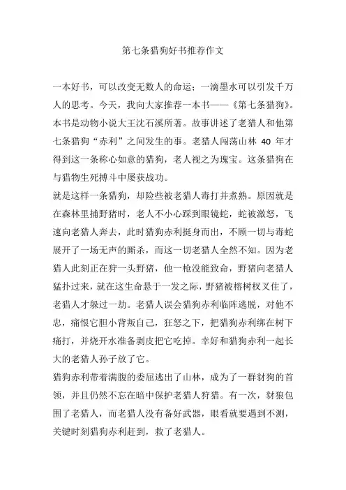 第七条猎狗好书推荐作文
