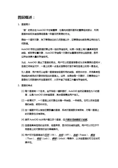 简答题：CAD图层