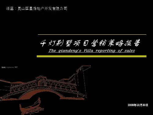 江苏昆山千灯别墅项目营销策略报告_135PPT精品文档