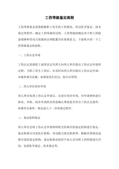 工伤等级鉴定流程