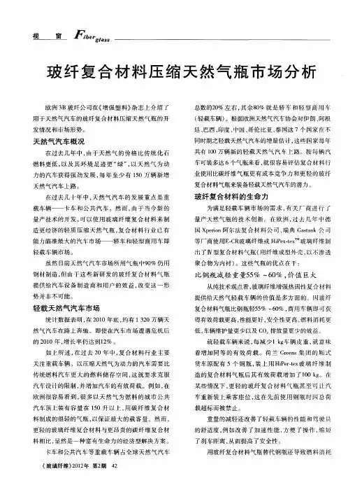 玻纤复合材料压缩天然气瓶市场分析