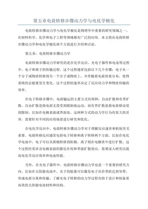 第五章电荷转移步骤动力学与电化学极化