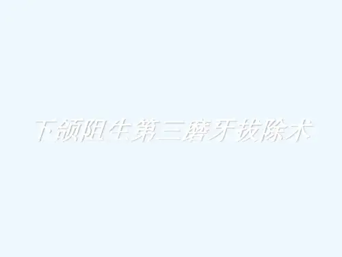 下颌阻生第三磨牙拔除 课件