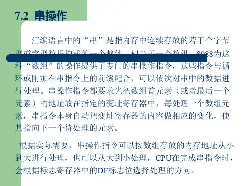 汇编语言——串操作指令