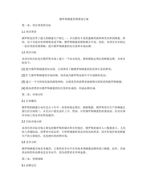 俄罗斯蜂蜜营销策划方案